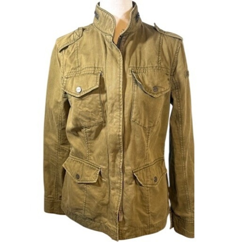 Vintage Y2K Abercrombie & Fitch Military Utility Jacket Size S Olive A&F‎ 1892